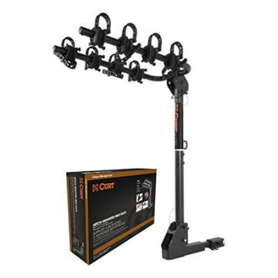CURT 18030 Extendable Trailer Hitch Bike Rack Mount, Fits 1-1/4, 2-Inch Receiver, 2 or 4 Bicycles