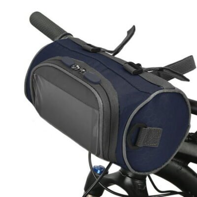 Bike Handlebar Bag Bike Bucket Bag with Touch Screen Waterproof Bicycle Front Storage Bag Large-Capacity Cycling Front Pack