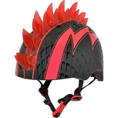 Raskullz Bolt LED Bike Helmet , Black/Red, Child