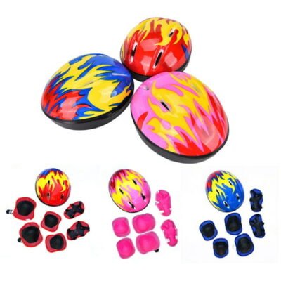 Meidiya 7Pcs Kids/Youth Helmet Knee Pad Elbow Pads Guards Protective Gear Set for Roller Skates Cycling Bike Skateboard Inline Skatings Scooter Riding Sports