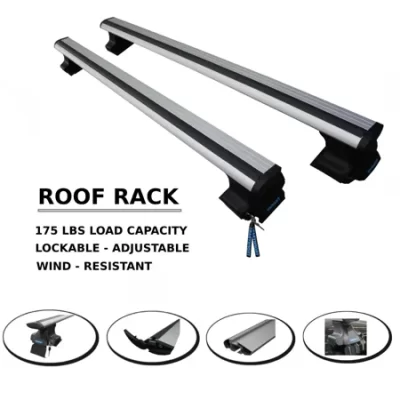 Locked Roof Rack Cross Bars For Mercedes C-Class W202 1994-2000 Carrier Rail Aluminum